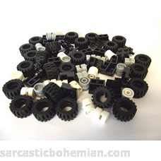 LEGO City Wheel Tire and Axle Set Black White and Light Gray 72 Pieces in Total B00XJD67XO
